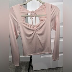 Elegant Pink Long Sleeve Top